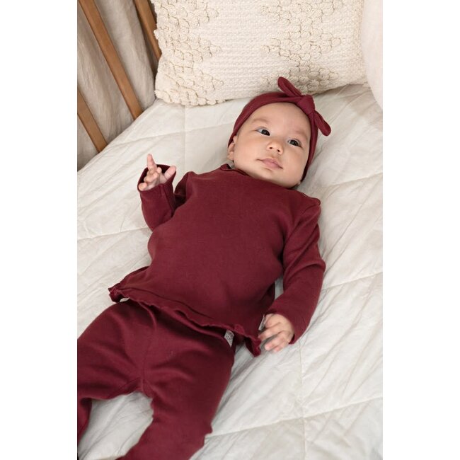 Feetje - Legging / Broek Pointelle Rib Bordeaux - My Little Love