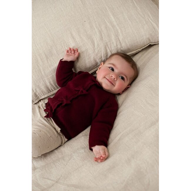 Feetje - Vestje Gebreid Bordeaux - My Little Love