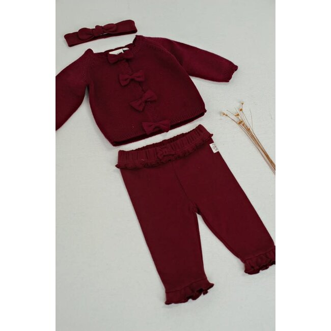 Feetje - Vestje Gebreid Bordeaux - My Little Love