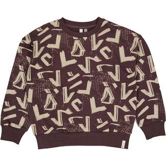 Levv Levv - Sweater Danilo - AOP Grey Graphic
