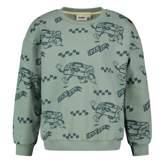 Sturdy Sturdy - Sweater AOP Relaxed Fit Jade Groen - Fix It