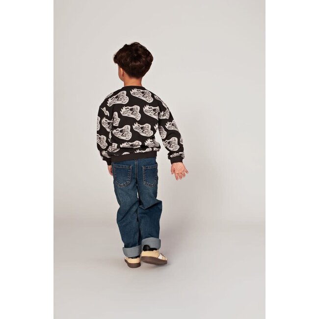Sturdy - Sweater AOP Relaxed Fit Antraciet - Fix It