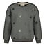 Sturdy - Sweater met Borduursels Relaxed Fit Antraciet Melange - Fix It
