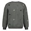 Sturdy - Sweater met Borduursels Relaxed Fit Antraciet Melange - Fix It