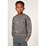 Sturdy - Sweater met Borduursels Relaxed Fit Antraciet Melange - Fix It