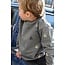 Sturdy - Sweater met Borduursels Relaxed Fit Antraciet Melange - Fix It
