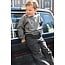 Sturdy - Sweater met Borduursels Relaxed Fit Antraciet Melange - Fix It