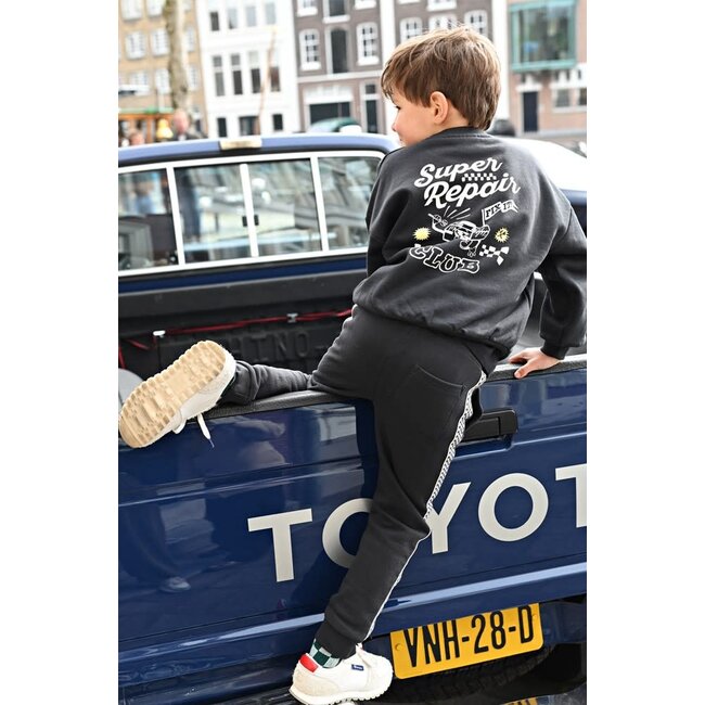 Sturdy - Sweater met Backprint Oversized Antraciet - Fix It