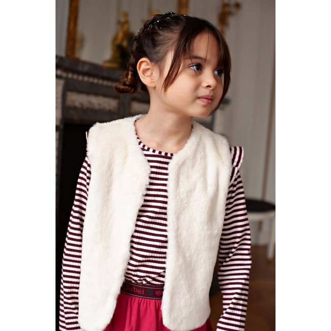Jubel - Fake Fur Gilet Offwhite - Daily Princess