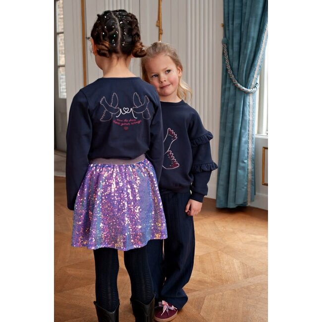 Jubel - Longsleeve met Backprint Marine - Daily Princess