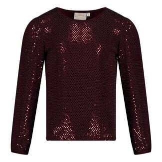 Jubel Jubel - Longsleeve Pailetten Bordeaux - Daily Princess