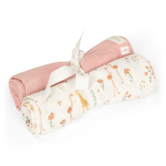 Little Dutch Little Dutch - Swaddle Doeken Hydrofiel Blooming Safari - Safari Friends