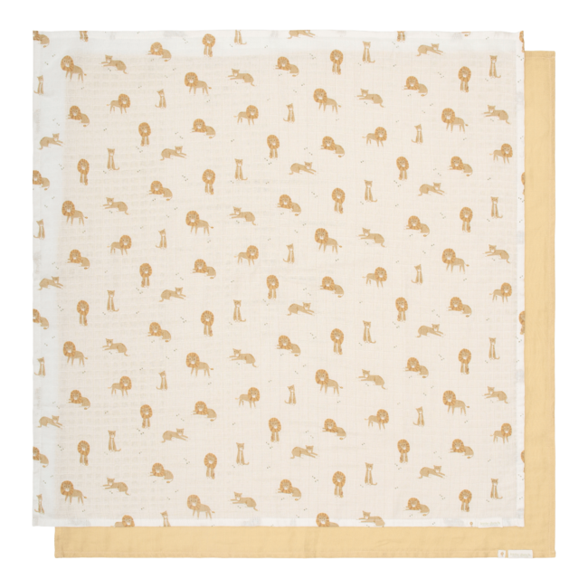 Little Dutch - Swaddle Doeken Hydrofiel Safari Leo - Safari Friends