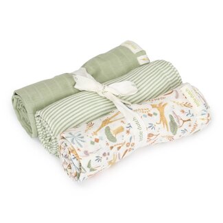 Little Dutch Little Dutch - Swaddle Doeken Hydrofiel Safari Wonders - Safari Friends