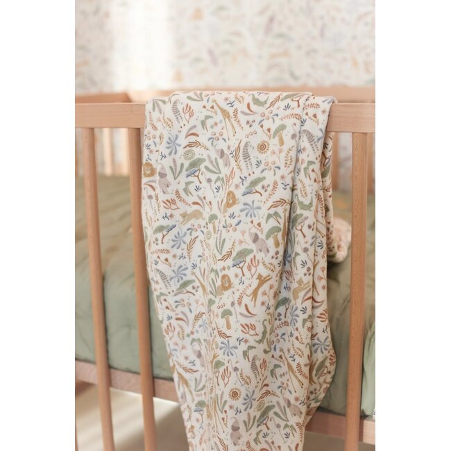 Little Dutch - Swaddle Doek Hydrofiel Safari Wonders - Safari Friends
