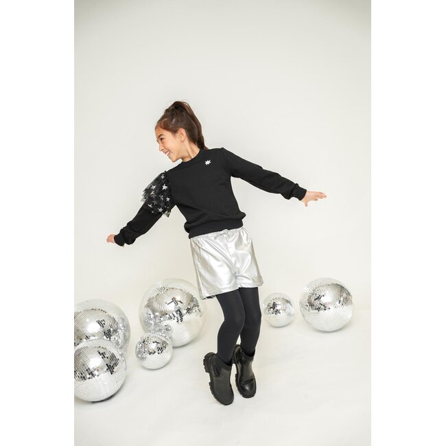 B.Nosy - Fake Leather Shorts Pam - Silver