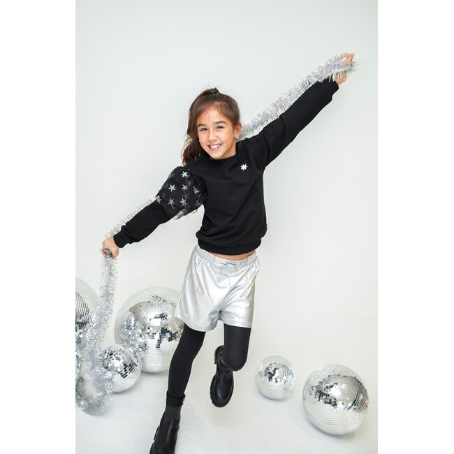 B.Nosy - Fake Leather Shorts Pam - Silver