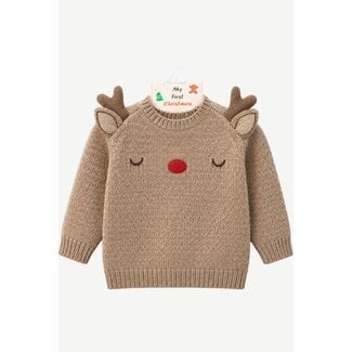 Studio Maison Studio Maison - Knitted Sweater Reindeer - Sesam
