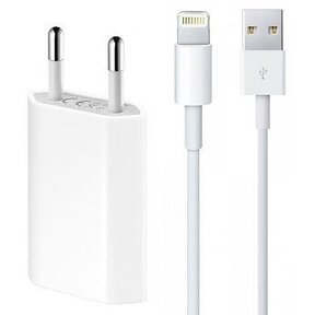 Combi: Apple USB Lightning oplaadkabel + adapter iPhone / iPad