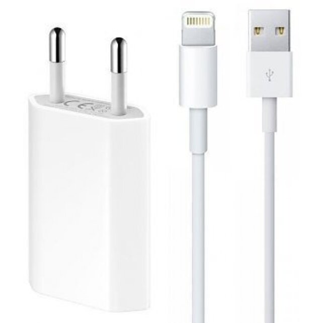 Combi: Apple USB Lightning oplaadkabel + adapter iPhone / iPad