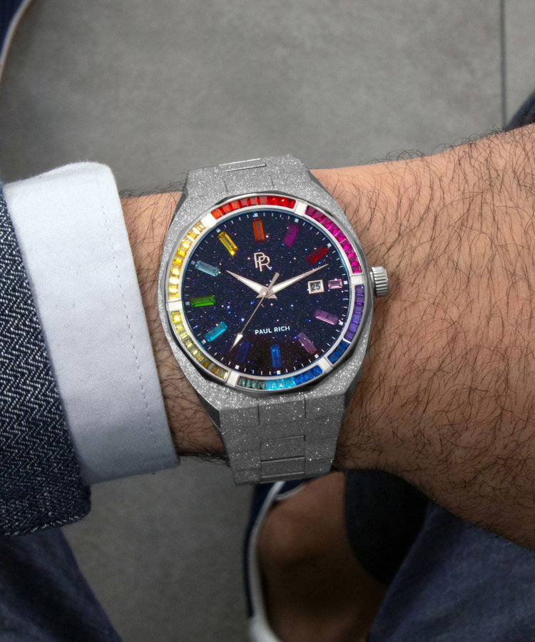 Paul Rich Infinity Rainbow Frosted Star Dust Silver Automatic horloge