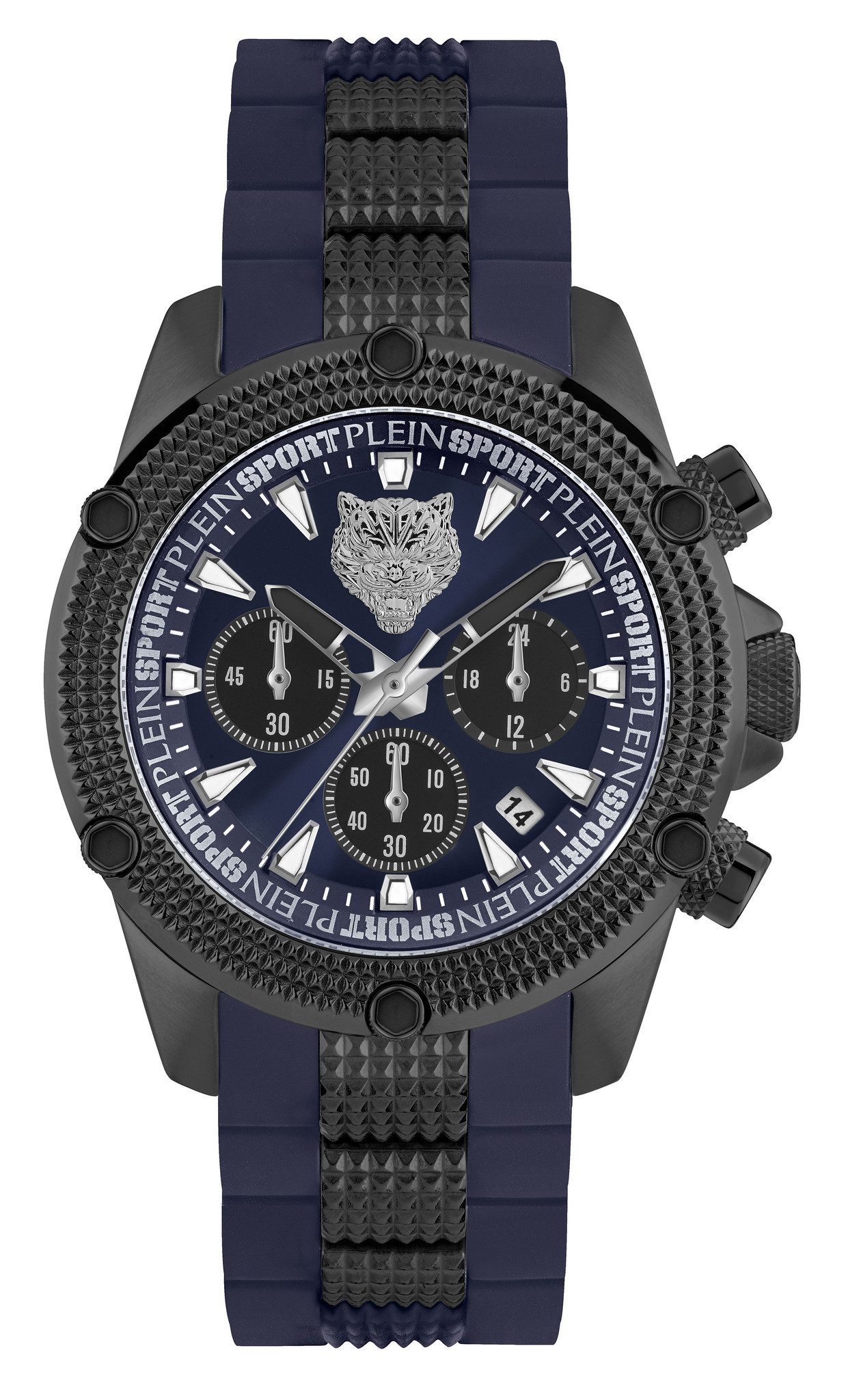 PLEIN SPORT 腕時計 ネイビー Plein Sport PSDBA0123 Hurricane watch 44 mm