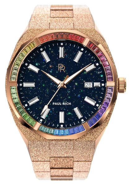 Paul Rich Paul Rich Rainbow Frosted Star Dust Rose Gold RAIN02-A Limitierte Auflage Uhr 45 mm