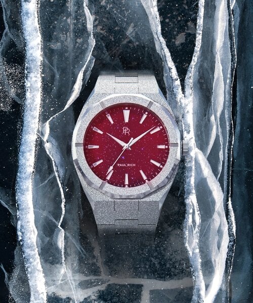 Paul Rich Frosted Star Dust Silver Red FSD08 watch
