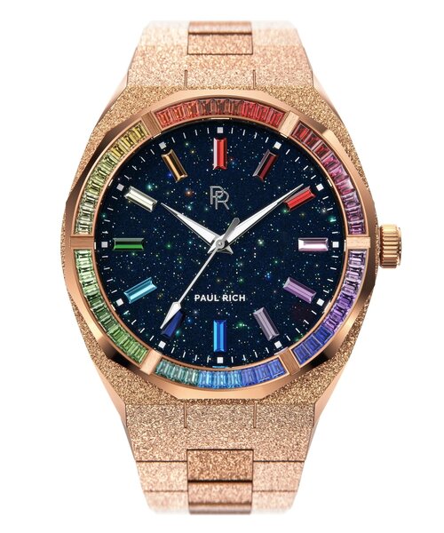 Paul Rich Paul Rich Infinity Rainbow Frosted Star Dust Gold INF04 watch