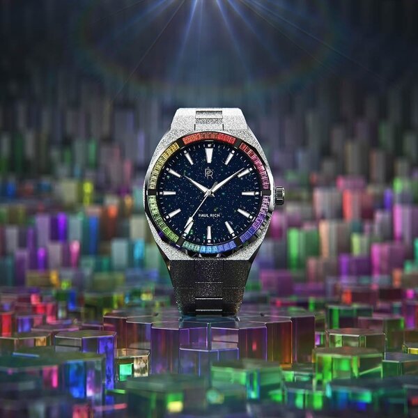 Paul Rich Paul Rich Rainbow Frosted Star Dust Silver RAIN05 Limited Edition watch 45 mm