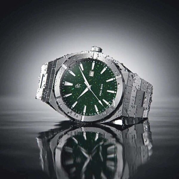 Paul Rich Paul Rich Star Dust Green Silver SD06-A Automatic watch 45 mm