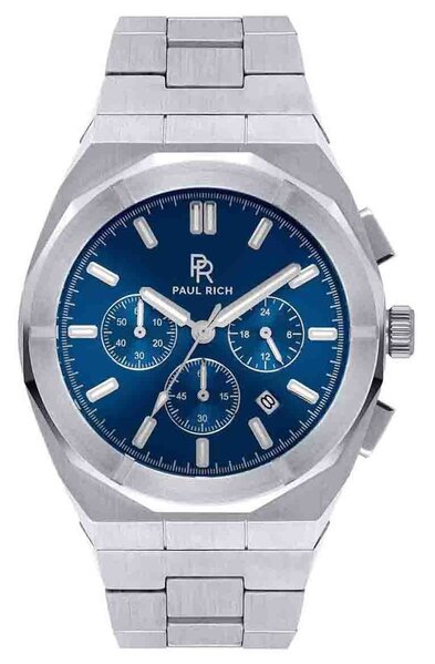 Paul Rich Paul Rich Motorsport Silber Blau Stahl MSP05 Uhr 45 mm