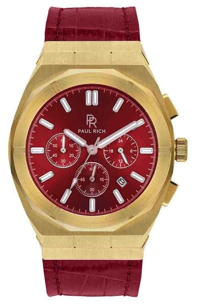 Paul Rich Paul Rich Motorsport Gold Rotes Leder MSP03-L Uhr 45 mm