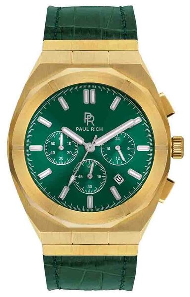 Paul Rich Paul Rich Motorsport Green Gold Leather MSP02-L watch 45 mm