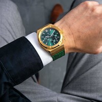 Paul Rich Paul Rich Motorsport Green Gold Leather MSP02-L watch 45 mm