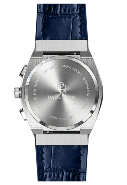 Paul Rich Paul Rich Motorsport Carbon Fiber Silver Blue Leather MCF05-L watch 45 mm