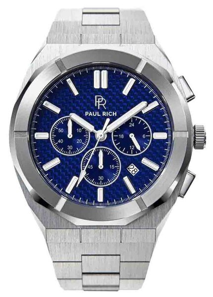 Paul Rich Paul Rich Motorsport Karbonfaser Silber Blau MCF05 Uhr 45 mm