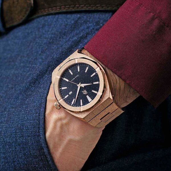 Paul Rich Frosted Star Dust Rose Gold FSD04 Watch 45mm Blue 45 mm