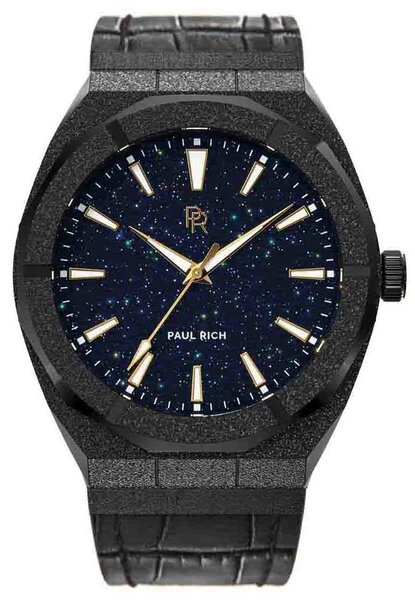 Paul Rich Paul Rich Frosted Star Dust Schwarz FSD01-L Lederuhr 45 mm