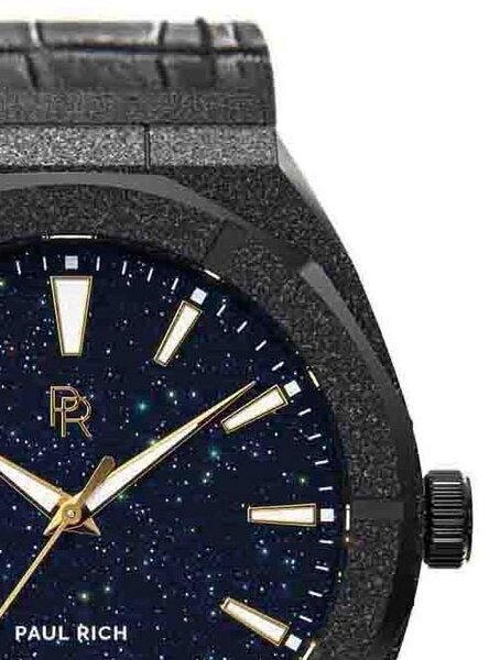 Paul Rich Paul Rich Frosted Star Dust Schwarz FSD01-L Lederuhr 45 mm