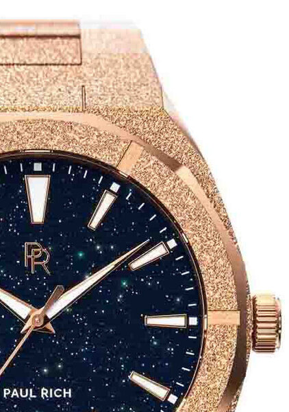 Paul Rich Men's Frosted Star Dust Rose Gold Watch