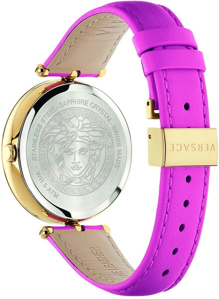  Versace Palazzo Empire Collection Luxury Womens Watch Timepiece  with a Pink Strap Featuring a Pink Case and Pink Dial : Clothing, Shoes &  Jewelry
