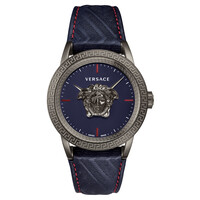 腕時計その他 Versace Palazzo Empire Strap Watch Versace Palazzo Empire Black Dial Gold Steel Strap Watch for Men