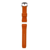 Tauchmeister 24mm orange rubber watch strap S24-OR