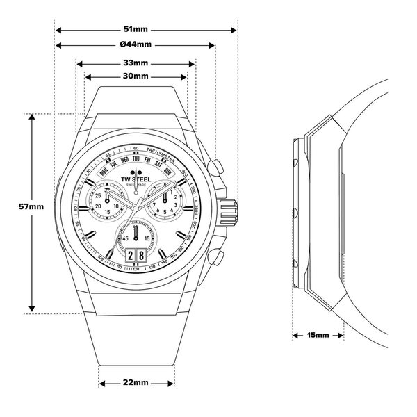 TW Steel TW Steel ACE114 Genesis Chronograph Herrenuhr 44mm