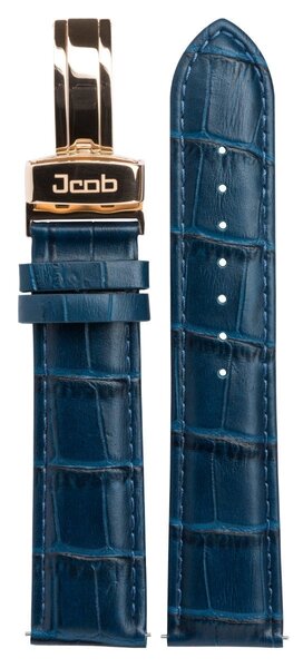 Jcob Einzeiger JCS-LR03 leather watch strap blue