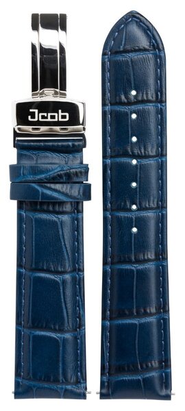 Jcob Einzeiger JCS-LS03 Lederarmband blau