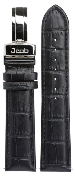 Jcob Einzeiger JCS-LS02 leather watch strap black