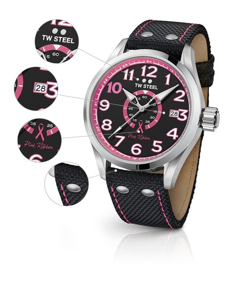 TW Steel TW Steel TW973 Pink Ribbon ladies watch 45 mm