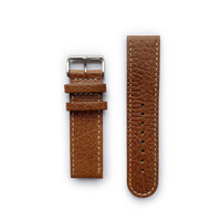 Tauchmeister 24mm brown leather watch strap S24-brown